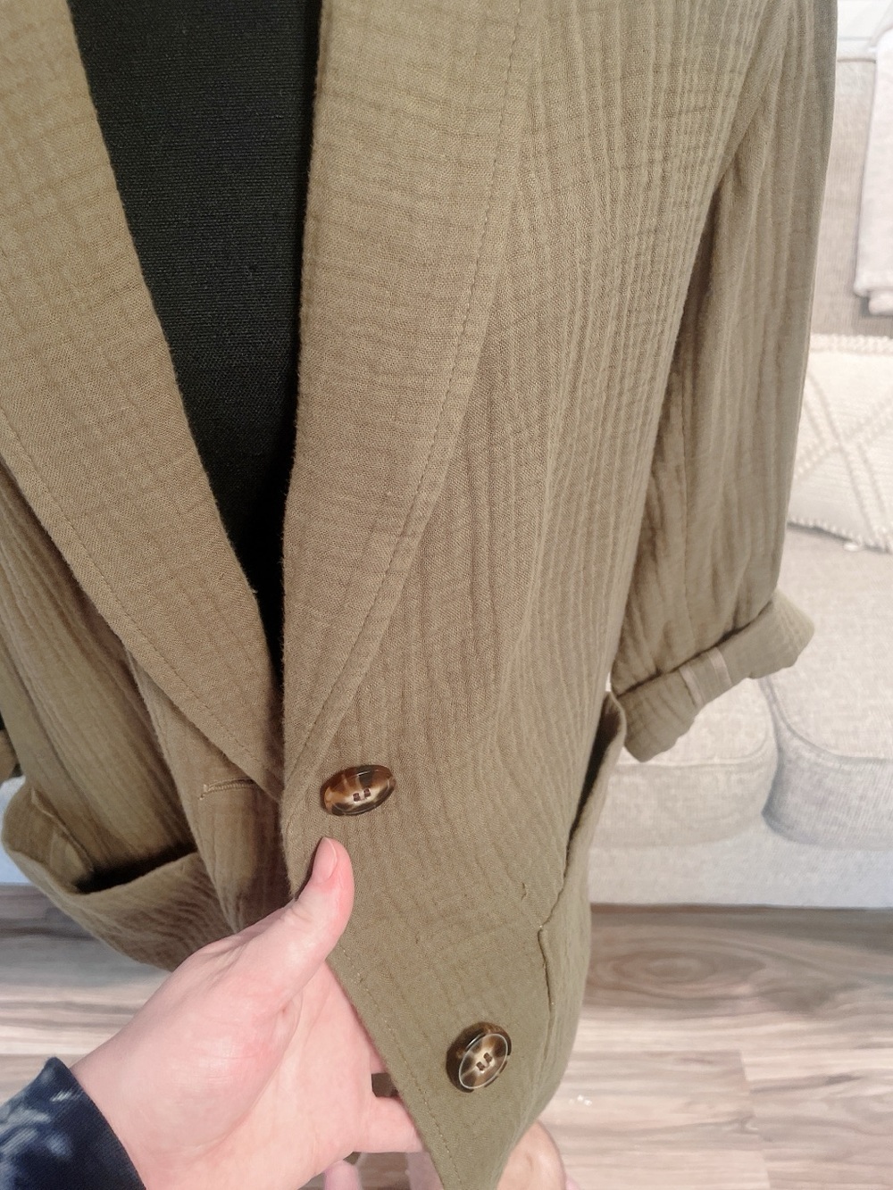 Madewell Green Blazer Size Small - Picture 4 of 8